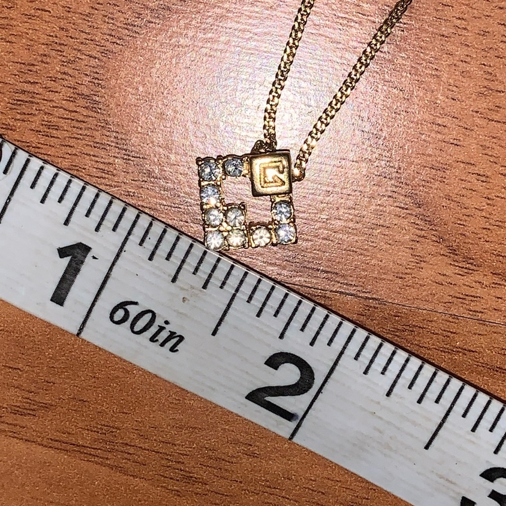 Authentic Givenchy Rhinestone Diamond Shaped Neck… - image 4